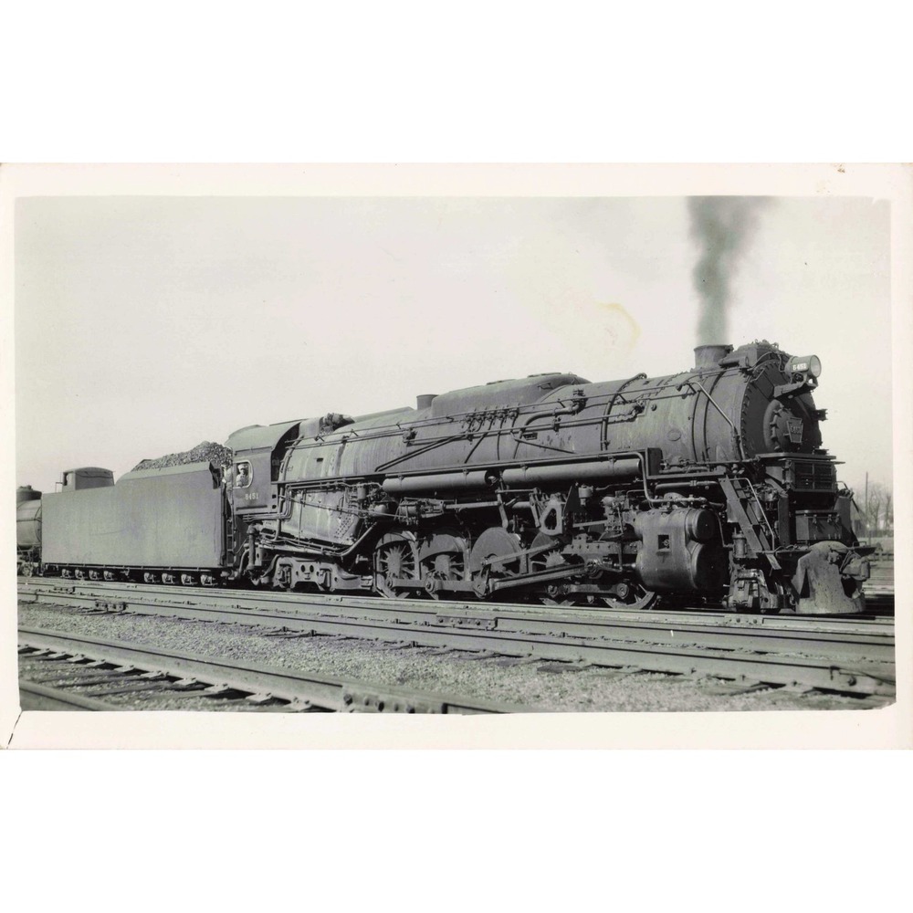 RPPC Canadian National Railways 6451 Steam Locomotive Real Photo Postcard